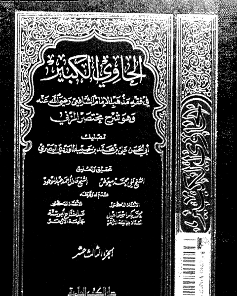 كتاب الحاوي الكبير وهو شرح مختصر المزني - الجزء الثالث عشر لـ 